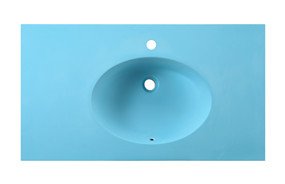 CUSTOM SIZE BLUE ARTIFICIAL MARBLE BASIN