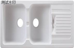 MATT WHITE SOLID SURFACE KITCHEN SINK